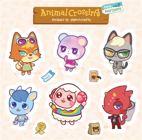 Animal Crossing Fan Art Animal Crossing Villagers Vinyl Sticker