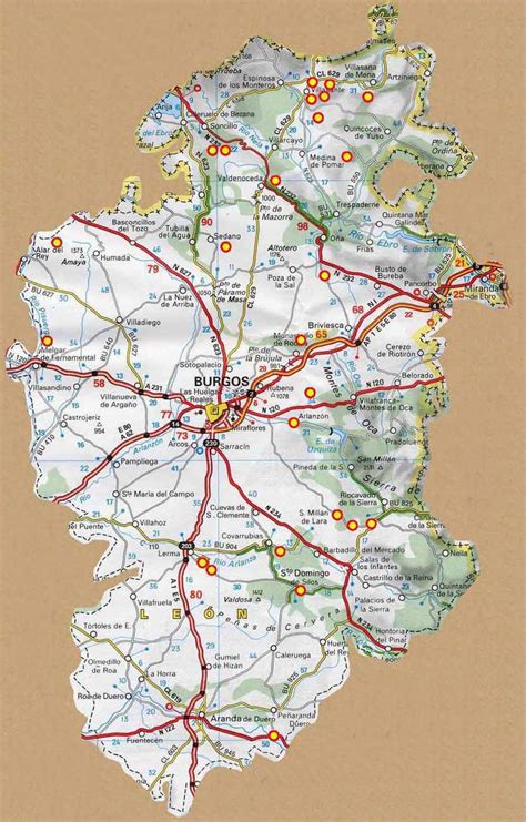 Mapa De Burgos Mapa Físico Geográfico Político Turístico Y Temático
