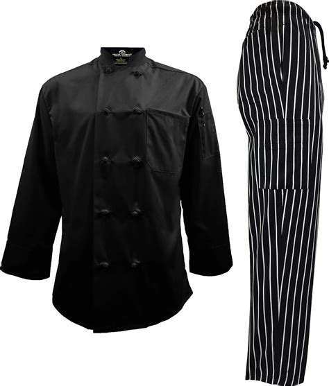 Mens Chef Uniform Set Chef Coat And Pants Clothing