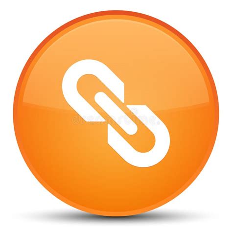 Link Icon Special Orange Round Button Stock Illustration Illustration
