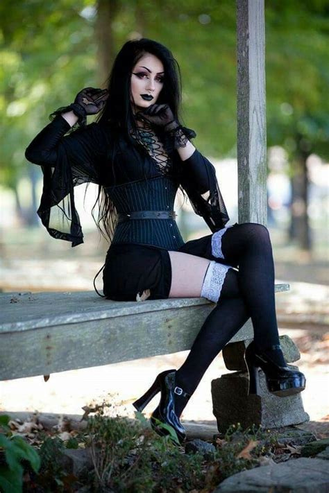 Pin By Samm Portelli On Black Metal Barbie Model Gothic Outfits Gothic Fashion Fashion