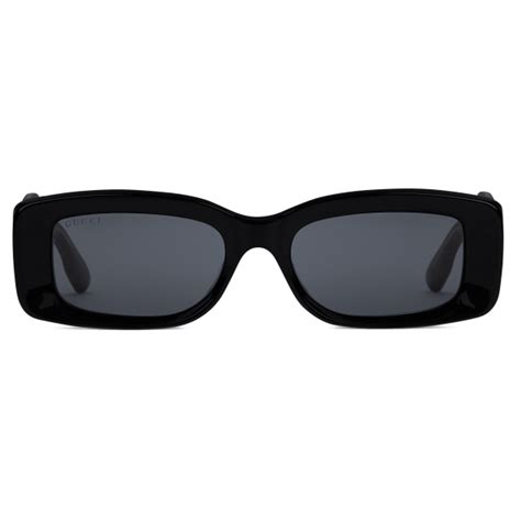 gucci rectangular sunglasses black grey gucci eyewear avvenice