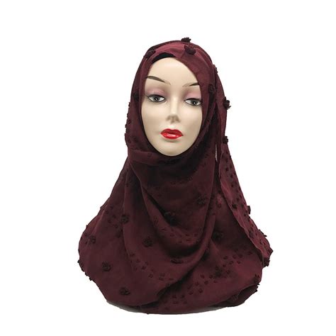 Muslim Plain Cotton Women S Hijab Scarf Shawl Fashion Islamic Head Scarf Solid Headband Wraps
