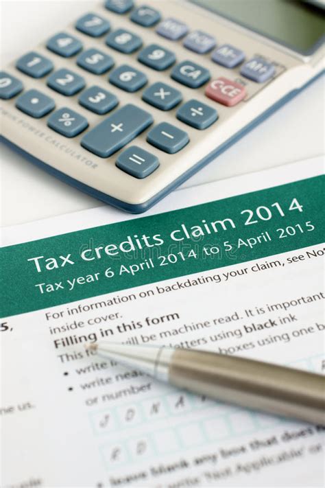 Applying For Working Tax Credit Stock Image Image Of Accounts