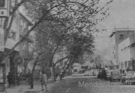 Aspecto que presentaba la calle Amigorena de la Ciudad de Mendoza Aún existía al fondo de la