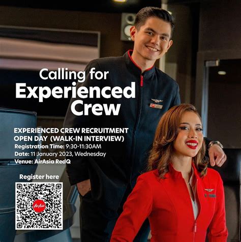 airasia experienced cabin crew recruitment day [redq] 11 january 2023 better aviation