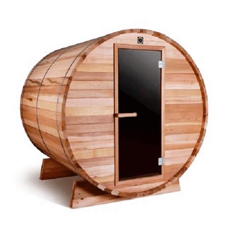 Western Red Cedar Barrel Sauna 4 Person Shym Saunas