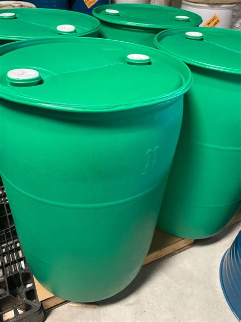 New 55 Color Change Gallon Closed Top Green Poly Drum With 2 Nps And 2