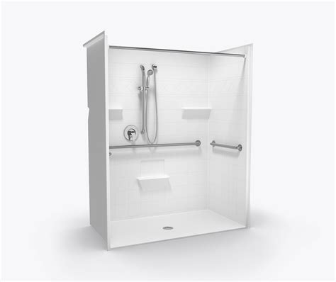 Sst Bf Col Solid Surface Alcove One Piece Shower With Right Hand Hot