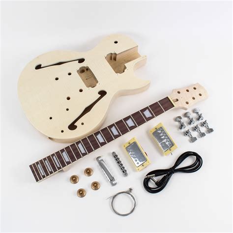 Diy les paul jnr electric guitar kit blackbeard s den. Les Paul Semi-Hollow Body DIY Guitar Kit - DIY Guitars