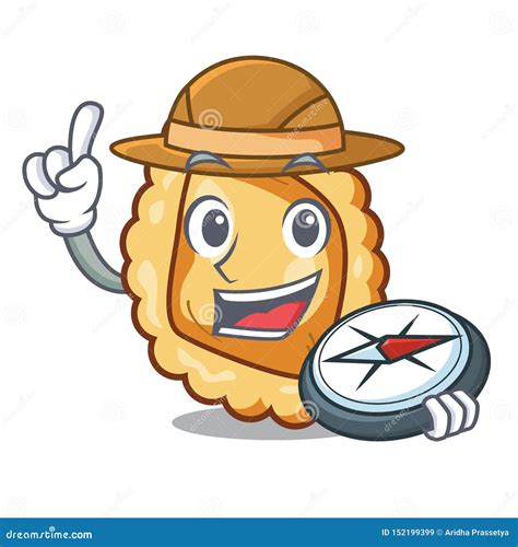 Explorer Ravioli Isolated With In The Character Stock Vector
