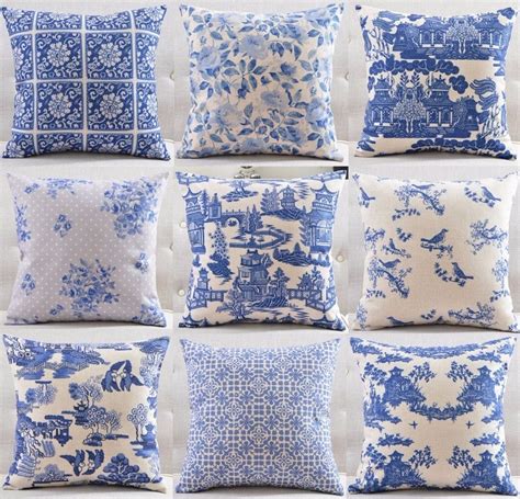 1199us 20 Offthe Blue And White Porcelain Pattern Cushion Covers