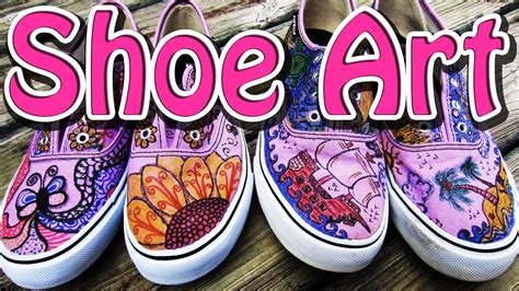 Diy Shoe Designs With Freestyle Drawings And Zentangles Learn To