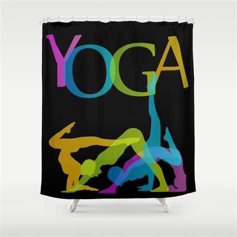 Yoga Shower Curtains Shower Curtain Curtains Shower