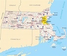 Large Map Of Massachusetts - Tourist Map Of English