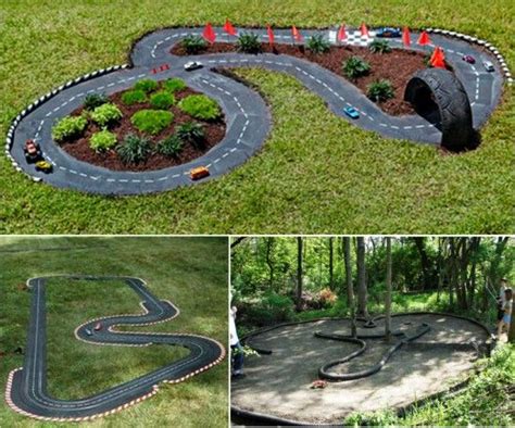 The Kids Will Love This Backyard Race Car Track The Whoot Backyard