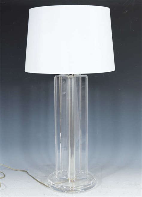 Midcentury Clear Lucite Table Lamp At 1stdibs