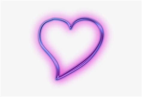 Transparent Neon Purple Heart Svg Free Purple Neon Heart Png
