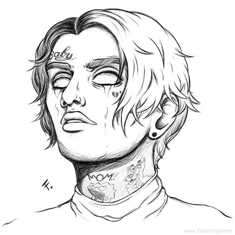 Lil Peep Coloring Pages Hand Drawing Xcolorings The Best Porn Website