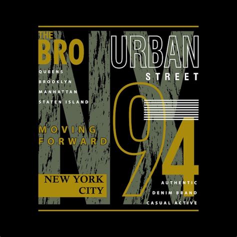 Premium Vector Ny City Urban District Graphic Design Typography