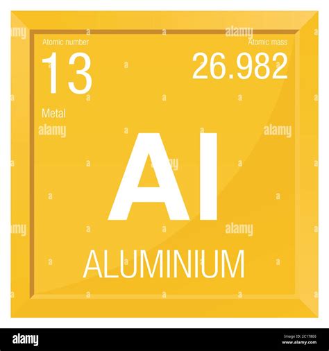 Aluminium Symbol Element Number 13 Of The Periodic Table Of The