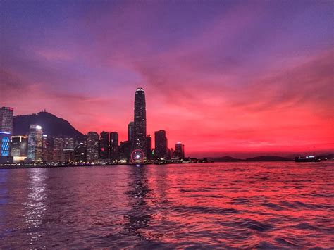 Hong Kong Sunset Andrewginty Flickr