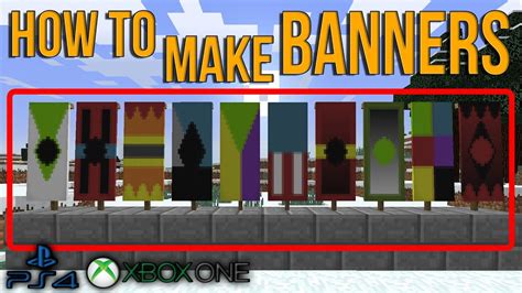 How To Make Banners On Minecraft Ps3 Ps4 Xbox 360 Xbone Pe Pc Youtube