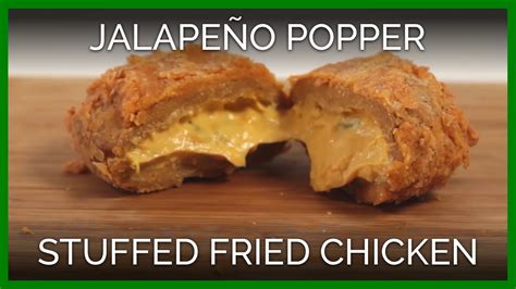 Jalapeño Popperstuffed Fried Chicken Vegan Youtube