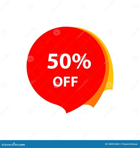 Sale 50 Off Discount Sticker Icon Vector Red Tag Discount Offer Price Label For Graphic Design