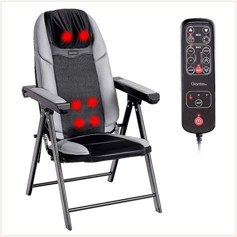 Giantex Folding Shiatsu Massage Chair With Heat Back Neck Massager Chair Portable 3d Deep