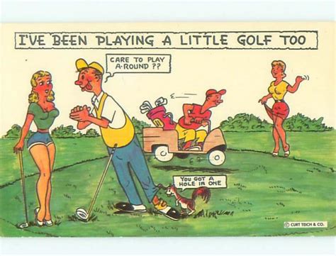 pre 1980 risque comic golfing sexy girls learning to play golf ab7015 topics risque women