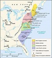 Physical Map Of 13 Colonies - World Maps