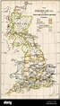 Mapa de Inglaterra en los siglos 10 y 11 mostrando earldoms y reinos ...