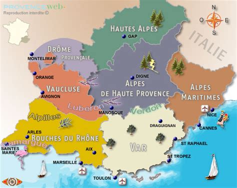 Carte De Provence Alpes C Te D Azur Voyages Cartes