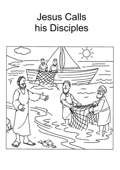 12 Disciples Coloring Page Sketch Coloring Page