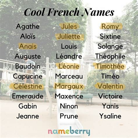 Cool French Names In 2023 Best Character Names Name Inspiration