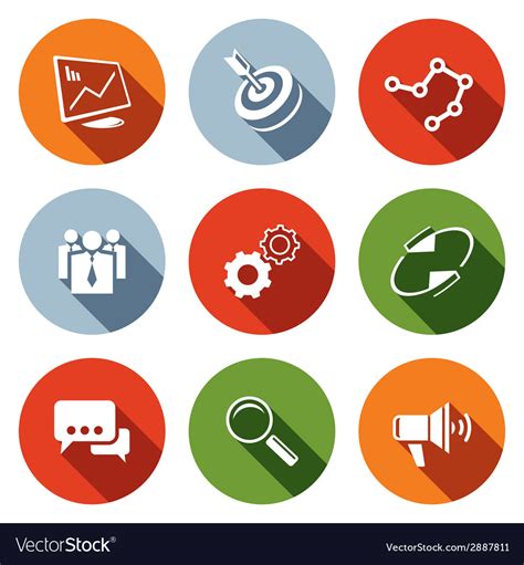 Marketing Icon Collection Royalty Free Vector Image