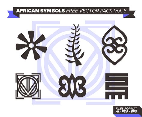 African Symbols Free Vector Pack Vol 6 Vector Art And Graphics
