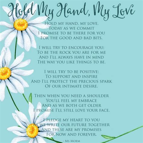 Hold My Hand My Love Wedding Vos Wedding Poem By Ms Moem Msmoem