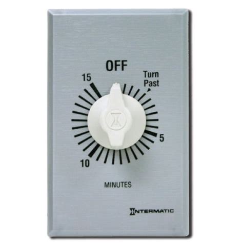 Intermatic Ff5m 5 Minute Spring Loaded Wall Timer Brushed