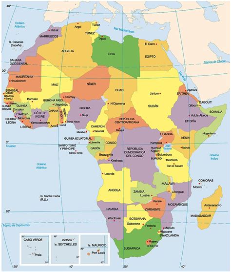 Sociales Mapa Africa Politico