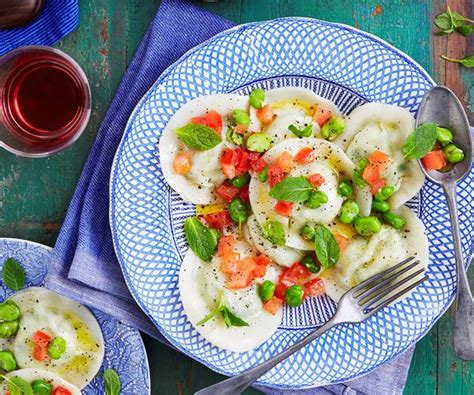 Lay 6 gow gee wrappers on a flat surface. Broad bean and parmesan ravioli recipe | Food To Love