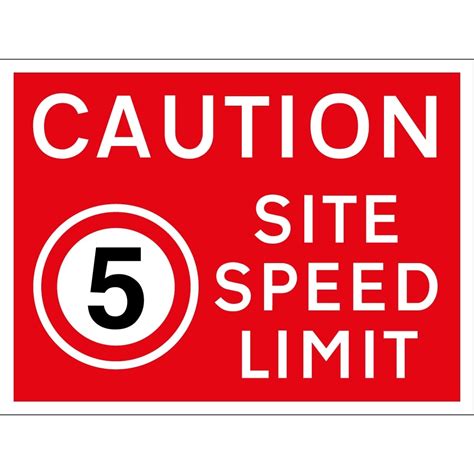 5mph Site Speed Limit Signs From Key Signs Uk