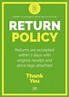 Customize a No Refund Policy sign for your business