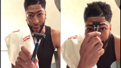 Anthony Davis Shaves His Unibrow 😲😱 Youtube