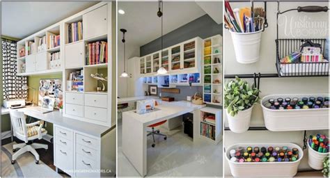 I got soo much feedback on the cube storage makeover for my my kitchen, i thought i'd share another! 35 Stunning Craft Room Furniture Ideas | Craft room ...