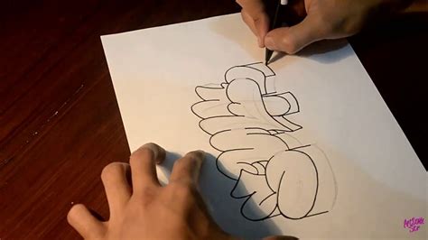Drawing Graffiti On Paper Basic Simple Sulk October 2018 Youtube