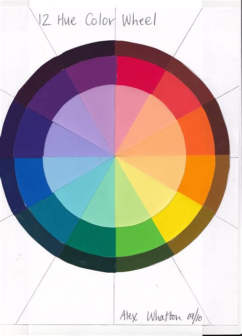 12 Hue Color Wheel Color Theory Homework Parsons Fall 201