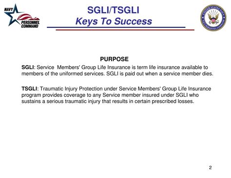 Supervised by the united states department of veterans affairs. PPT - SGLI and TSGLI Overview 'Keys to Success' PowerPoint Presentation - ID:6729550