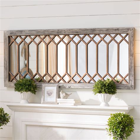 Rectangular Mounted Accent Wall Mirror Country Wall Mirrors